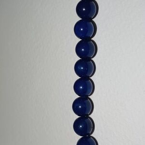 3/$15 Quartz Dyed Beads Dark Blue Round 8mm 15" Strand K10-7686KS